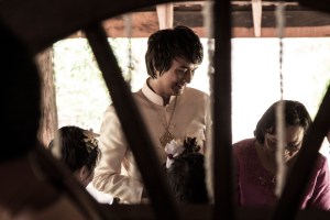The groom on his march towards his bride. 