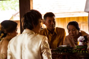 Inspection of gifts. The groom made it!