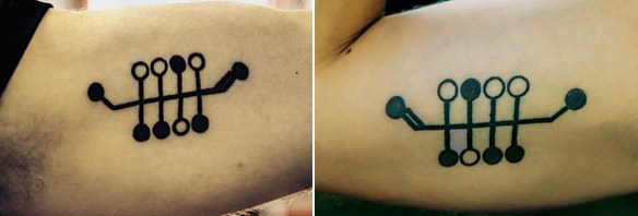 The tattoos side by side. 