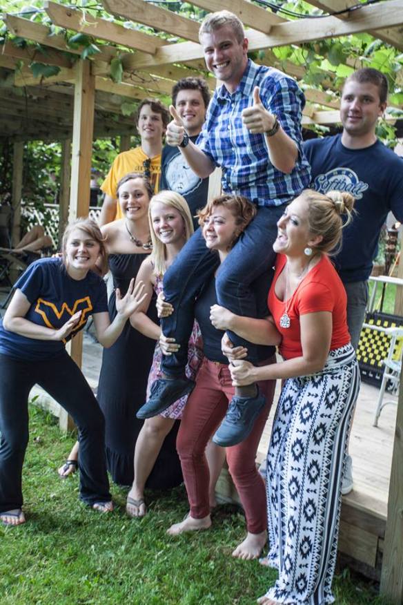 Darryl's send off with the rest of the cousins. 